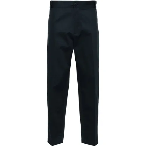 Navy Straight Chino Pants , male, Sizes: L - Maison Kitsuné - Modalova