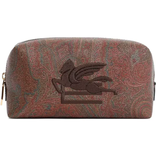 Paisley Leather Pouch , male, Sizes: ONE SIZE - ETRO - Modalova