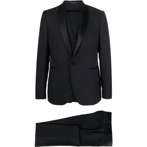 Elegant Suit with Waistcoat , male, Sizes: S, L - Tagliatore - Modalova