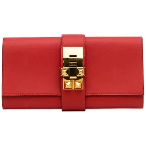 Pre-owned Leather clutches , female, Sizes: ONE SIZE - Hermès Vintage - Modalova