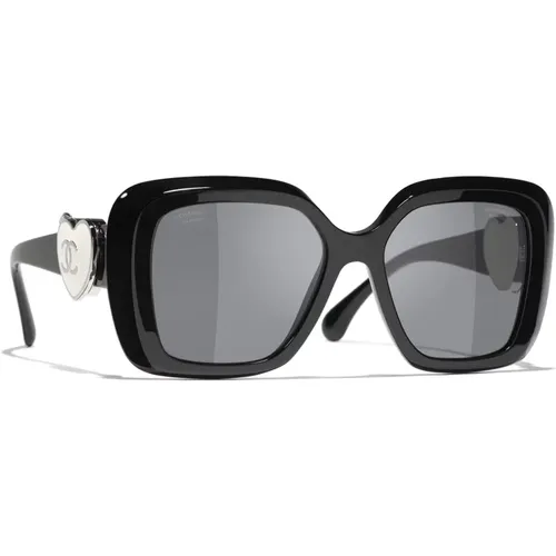 Ch5518 C501T8 Sunglasses,Schwarze Sonnenbrille mit Original-Etui - Chanel - Modalova