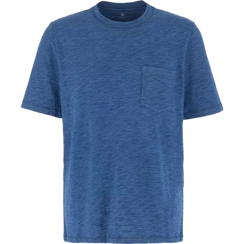 Casual Baumwoll T-Shirt , Herren, Größe: 2XL - BRUNELLO CUCINELLI - Modalova