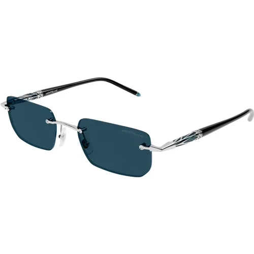 Grey Sunglasses Ss24 International Fit , male, Sizes: 54 MM - Montblanc - Modalova