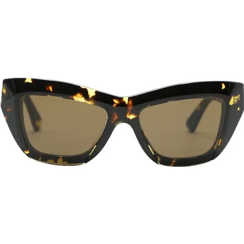 Cat-Eye-Sonnenbrille mit Schildpatt-Effekt , Damen, Größe: ONE Size - Bottega Veneta - Modalova