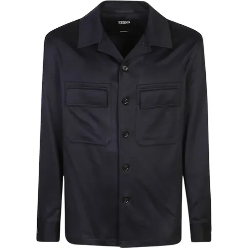 Shirts for Men Aw24 , male, Sizes: L - Ermenegildo Zegna - Modalova