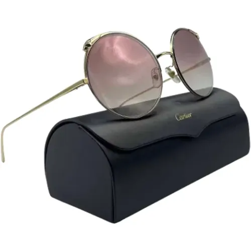 Pre-owned Metal sunglasses , female, Sizes: ONE SIZE - Cartier Vintage - Modalova