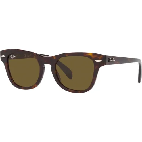 Stylische Sonnenbrille für modische Jungen,RJ 9707S Sonnenbrille, Schwarz/Grau-Grüne Gläser,Trendige Transparente Braune Sonnenbrille - Ray-Ban - Modalova