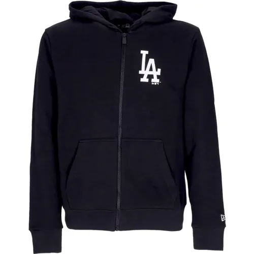 Dodgers Zip Hoodie Schwarz/Weiß , Herren, Größe: L - new era - Modalova