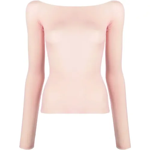 Feminine Long Sleeve Top , female, Sizes: XS - MM6 Maison Margiela - Modalova