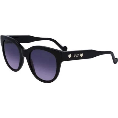 Schwarze Acetat-Sonnenbrille Frauen UV-Schutz - Liu Jo - Modalova