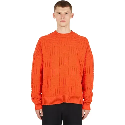 Orangefarbener Nylon -Mischpullover , Herren, Größe: S - AMBUSH - Modalova