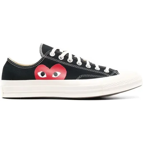 Bug-Eyed Heart Logo Sneakers , male, Sizes: 3 UK - Comme des Garçons Play - Modalova