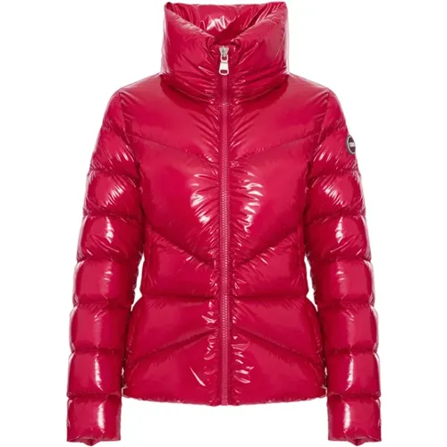 Down Jacket With High Neck IN Shiny Fabric , female, Sizes: M - Colmar - Modalova