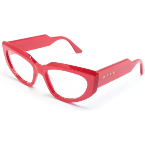 Metallic Cherry Optical Frame , female, Sizes: 55 MM - Marni - Modalova