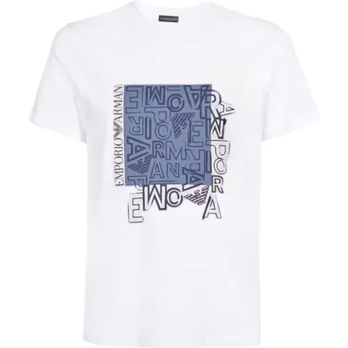 Lässiges Halbarm T-Shirt , Herren, Größe: 2XL - Emporio Armani - Modalova