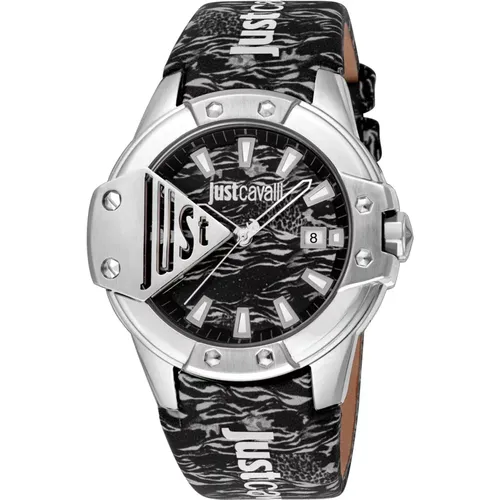 Stilvolle Unisex Lederarmbanduhr - Just Cavalli - Modalova