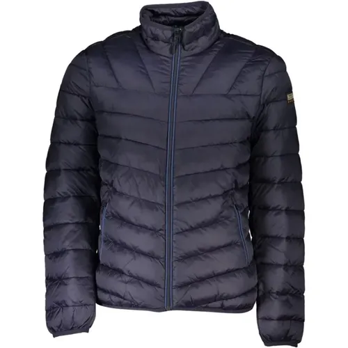 Blaue Stilvolle Langarmjacke mit Taschen , Herren, Größe: 2XL - Napapijri - Modalova