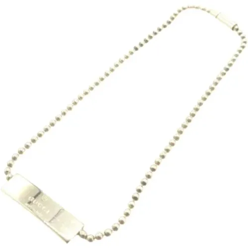 Pre-owned Silver necklaces , female, Sizes: ONE SIZE - Gucci Vintage - Modalova