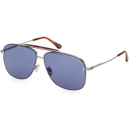 Aviator Sunglasses in Grey 14V , male, Sizes: 60 MM - Tom Ford - Modalova