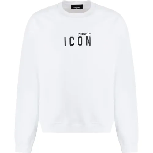 Logo Crew-neck Cotton Sweatshirt - Dsquared2 - Modalova