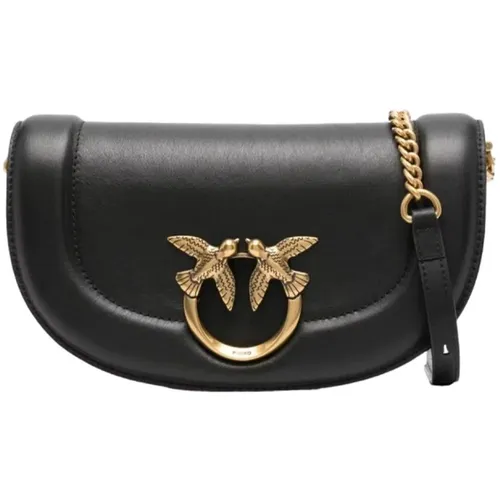 Round Click Baguette Mini Vite Handbag , female, Sizes: ONE SIZE - pinko - Modalova