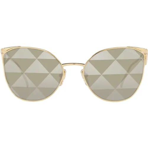 Metall Sonnenbrille mit Braunen Gläsern - Prada - Modalova