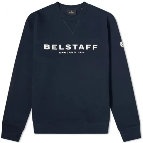 Dunkelblau Off White Sweatshirt , Herren, Größe: M - Belstaff - Modalova