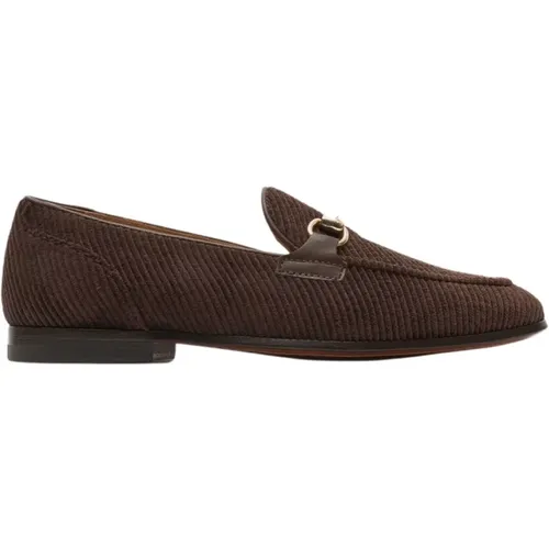 Braune Velvet Horsebit Loafers , Damen, Größe: 36 EU - Scarosso - Modalova