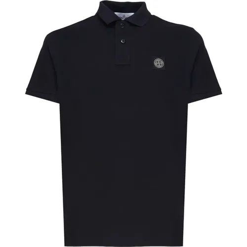 Black Polo Shirt with Compass Logo , male, Sizes: M, 2XL, S - Stone Island - Modalova