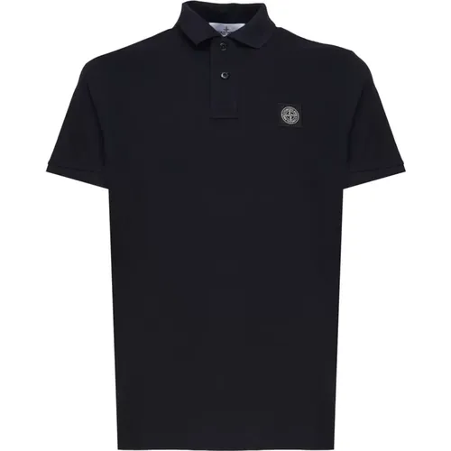 Black Polo Shirt with Compass Logo , male, Sizes: M, L, S - Stone Island - Modalova