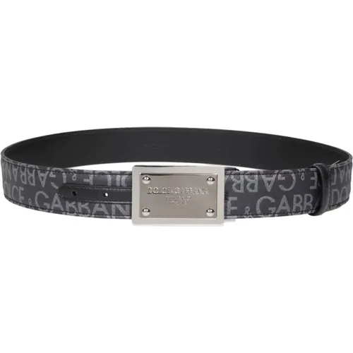 Schwarze Gürtel von Dolce Gabbana , Herren, Größe: 115 CM - Dolce & Gabbana - Modalova