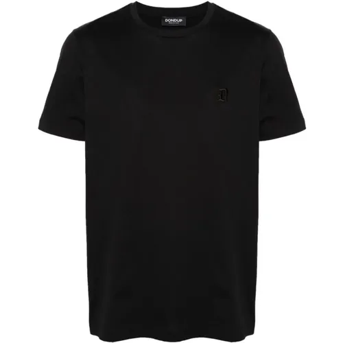 Logo Embroidered T-shirt , male, Sizes: 2XL, S, M, L, XL - Dondup - Modalova