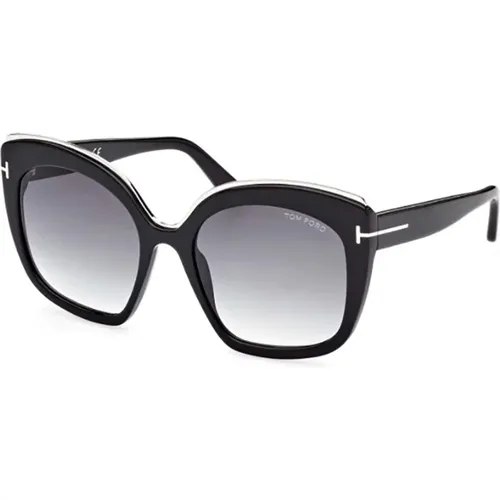 Schwarze Ss23 Damen Sonnenbrille , Damen, Größe: 55 MM - Tom Ford - Modalova