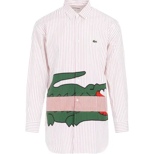 Red Striped Cotton Shirt Aw23 , male, Sizes: L - Comme des Garçons - Modalova