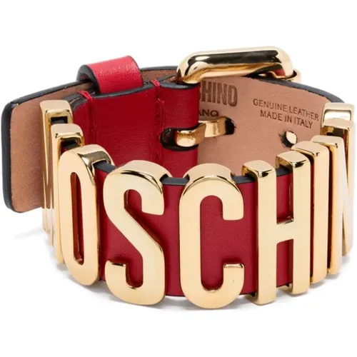 Leather Buckle Bracelet , female, Sizes: ONE SIZE - Moschino - Modalova