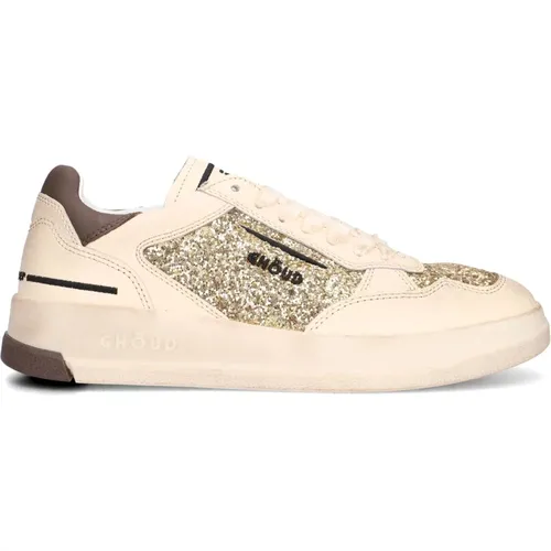 Glitzer Low Sneakers in Gold , Damen, Größe: 37 EU - Ghoud - Modalova