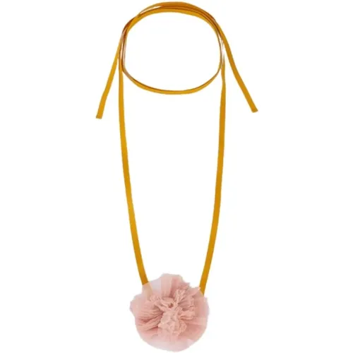 Tüllblumen Choker Halskette , Damen, Größe: ONE Size - Malababa - Modalova