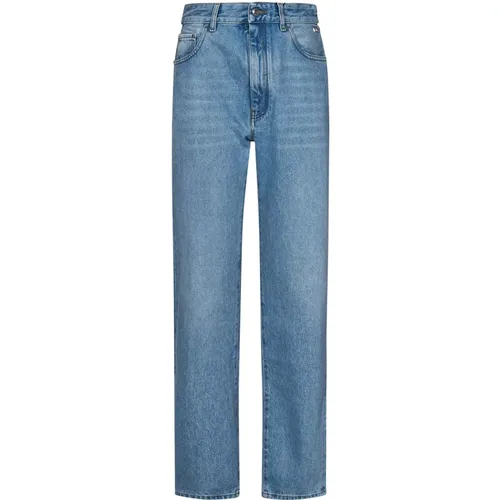 High-Waisted Straight-Leg Blaue Denim-Jeans,Klassische Denim Jeans - Gcds - Modalova