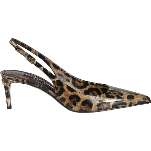 Leopard Print Stiletto Pumps , female, Sizes: 4 UK, 4 1/2 UK, 3 1/2 UK, 7 UK, 3 UK - Dolce & Gabbana - Modalova
