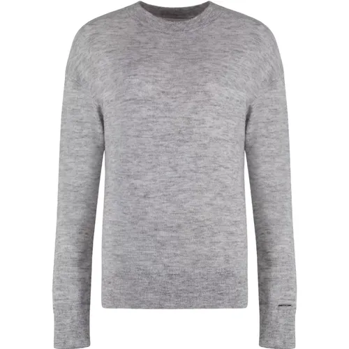 Alpaka Wollmischung Gerippter Pullover , Damen, Größe: S - Calvin Klein - Modalova