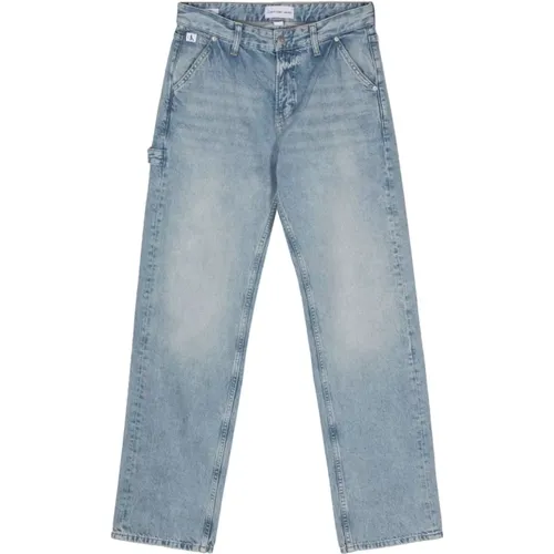 Klare Blaue Gerades Jeans , Herren, Größe: W31 - Calvin Klein Jeans - Modalova