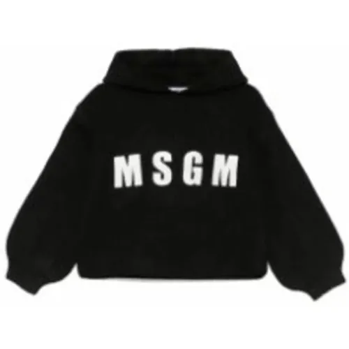 Schwarzes Mädchen Jumper Pullover,Mädchen Rosa Pullover - MSGM - Modalova