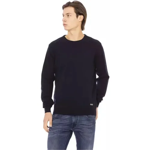 Statement Sweater with Round Neck , male, Sizes: L, S - Baldinini - Modalova