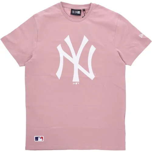 Yankees Baseball Tee Rose/Weiß , Herren, Größe: S - new era - Modalova