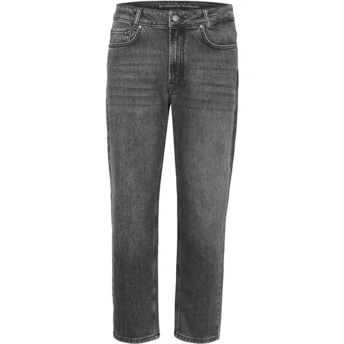 Mommy High Tapered Jeans Dunkelgrau , Damen, Größe: W24 - My Essential Wardrobe - Modalova