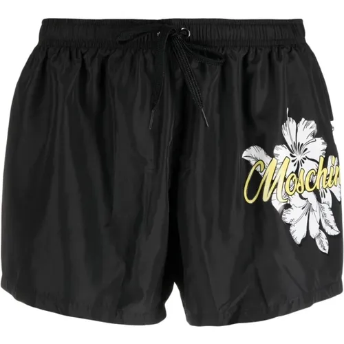 Floral Print Swim Shorts for Men , male, Sizes: M, L, S - Moschino - Modalova