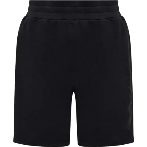 Cotton Shorts with Drawstring Waist and Rubber Patch , male, Sizes: L - Moschino - Modalova