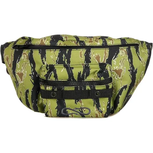 Camouflage Belt Bag with Multiple Pockets , male, Sizes: ONE SIZE - Propaganda - Modalova