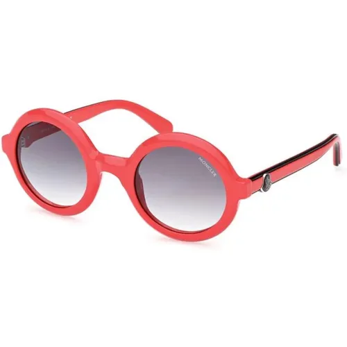 Runde Sonnenbrille mit kontrastierenden Details , Damen, Größe: ONE Size - Moncler - Modalova