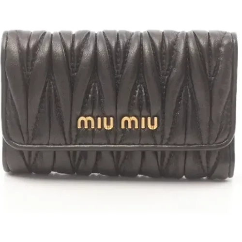 Pre-owned Leather key-holders , female, Sizes: ONE SIZE - Miu Miu Pre-owned - Modalova